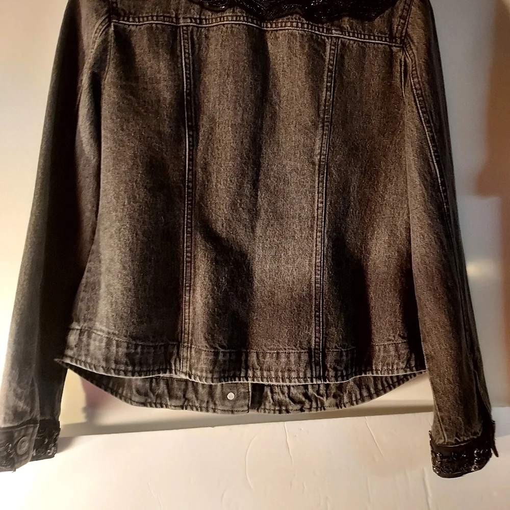 Chicos Demin Black Womens Jacket - Picture 3 of 9